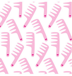 Barbiecore Pink Comb Doll Hair Pattern Textile