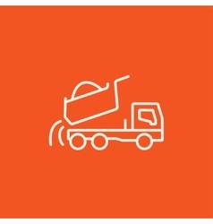 Dump Truck Line Icon