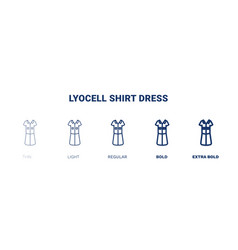 Lyocell Shirt Dress Icon Thin Light Regular Bold