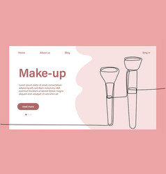 Make Up Artist Web Banner Or Landing Page