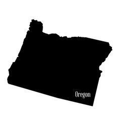 Oregon State Silhouette Map