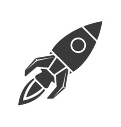 Space Rocket Glyph Icon