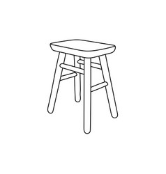 Wooden Seat Modern Line Simple Logo