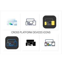 Cross Platform Devices Icons Set