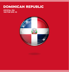 Dominican Republic Flag 3d Buttons