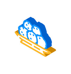 Kashk Milk Product Isometric Icon