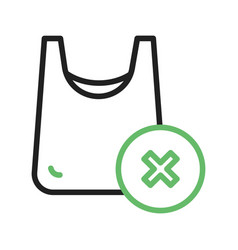 No Plastic Bags Icon Image