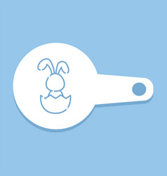 Simple Easter Bunny Coffee Stencil