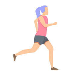 Girl Running In Shorts Icon Cartoon Style