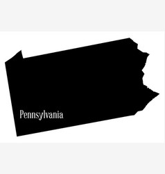 Pennsylvania State Map Silhouette