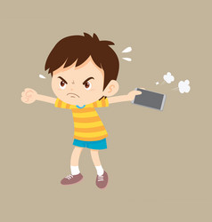 Crying Angry Kid Addicted Mobile Phone 06