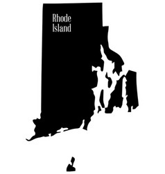 Rhode Island State Silhouette Map