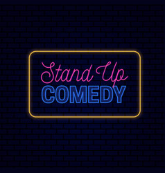 Stand up comedy title board sign logo badge Vector Image