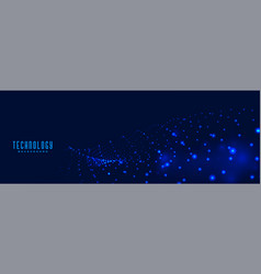 Digital Blue Particles Technology Banner Design