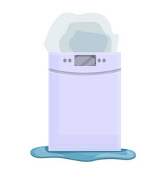 Dishwasher Problem Icon Cartoon Broken