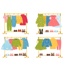 Kids Clothes Hanger Racks Childish Apparel Store