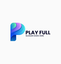 Logo Letter P Gradient Colorful Style