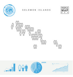 Solomon Islands People Icon Map Stylized