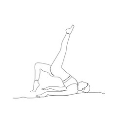 Women Workouts Continuous Line Drawing