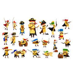 Cartoon Italian Pasta Pirate Corsair Characters