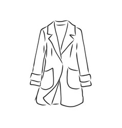 Coat Female With Long Sleeves And Pockets