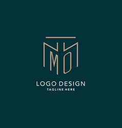 Luxury Modern Mo Logo Monogram With Geometric