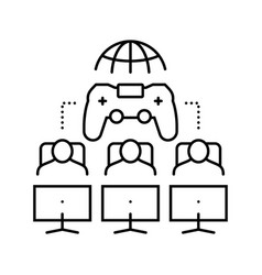 Multiplayer Games Game Development Line Icon