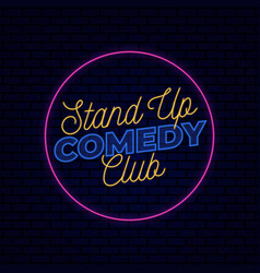 Stand Up Comedy Club Board Sign Logo Badge Retro