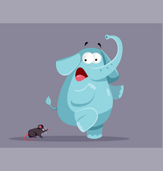 Funny Elephant Being Scared By A Little Mouse