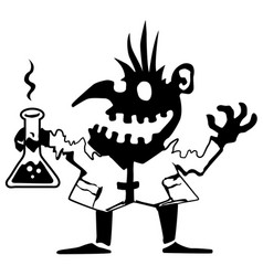 Halloween Monster Silhouette Mad Doctor