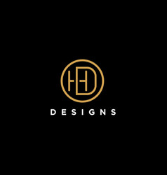 Hd Or Dh Circle Logo Design Inspiration