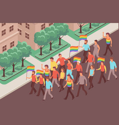 Lgbt Protest Isometric