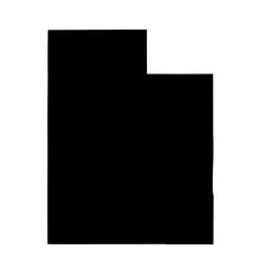 Utah ut state border usa map outline Royalty Free Vector