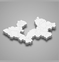 3d Isometric Map Of Zagreb County Is A County Of