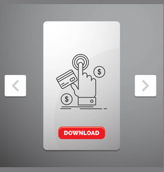 Ppc Click Pay Payment Web Line Icon In Carousal