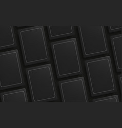 Realistic Mockups Of Many Black Cards On A Black