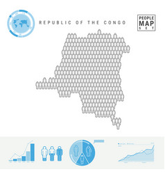 Republic Congo People Icon Map Stylized