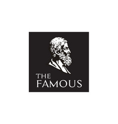 Greek Philosopher Figure Face Head Statue Logo