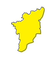 Simple Outline Map Of Tamil Nadu Is A State