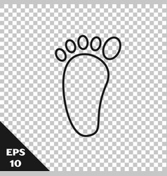 Black Line Foot Massage Icon Isolated