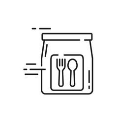 Food Delivery Icon Lunch Dinner In Package Box