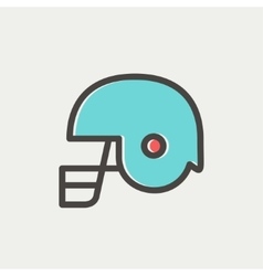 Football Helmet Thin Lien Icon