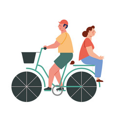 Couple Riding Bicycle