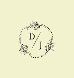 Dj Luxury Wedding Invitational Floral Initial