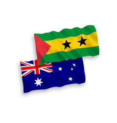 Flags Of Australia And Saint Thomas And Prince