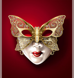 Golden Butterfly Carnival Mask