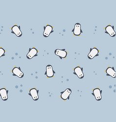 Little Penguin Seamless Pattern Background