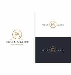 Minimalist Letter F A Luxury Logo With Circle