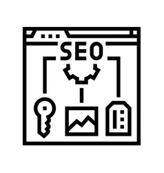 On Page Seo Line Icon