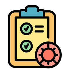 Test Clipboard Icon Flat